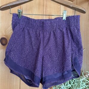 Athleta Shorts Purple Racer Run 4" Lined, Mesh SZ S